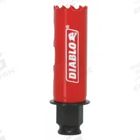 DIABLO Hole Saw: 15/16 in Saw Dia., 4 Teeth per Inch, 2 3/8 in Max. Cutting Dp, Bi-Metal (MPN DHS0938). Key specifications — attr1098070: 4; attr1098087: DIABLO; attr1098073: Snap-Lock Plus™.