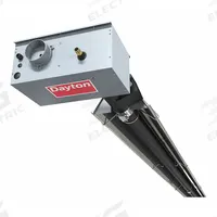 DAYTON Gas Infrared Tube Heater: Natural Gas, 175,000 BtuH Heating Capacity Input, 34 ft x 60 ft (MPN 7AR84). Key specifications — Brand: DAYTON; Fuel Type: Natural Gas; Clearance to Combustibles 0 Deg. - Top x Below x Sides: 6 in x 92 in x 34 in x 34 in; Clearance to Combustibles 45 Deg. - Top x Below x Sides: 10 in x 92 in x 63 in x 8 in; Floor Coverage @ Minimum Mounting Height: 34 ft x 60 ft; For Use Outdoors: Indoor Only.