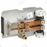 JOHNSON CONTROLS Pneumatic Thermostat: 55° to 85°F, 2 Pipes, High Volume Pipes/Air Flow Output (MPN T-4756-205). Key specifications — Pneumatic Thermostat Type: Heating And Cooling; Temperature Control Range: 55° to 85°F; Number of Pipes/Air Flow Output: 2 Pipes, High Volume; Thermostat Action: Direct - 20 psig, Reverse - 15 psig; Mounting Direction/Includes Cover: Horizontal, No; Brand: JOHNSON CONTROLS.