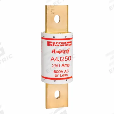 MERSEN Fuse: A4J Series, Class J, Blade Body, Fast-Acting, 250 A, 600 V AC, 300 V DC - Fast-Acting Bolt-On Fuses