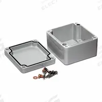 HAMMOND Enclosure: Die-Cast Aluminum, 2 in x 3 in x 2 in, NEMA 12/13/4/4X/6/6P, Screw On (MPN 1590Z100GY). Key specifications — Brand: HAMMOND; Closure Method: Screws; Knockouts: Not Included.