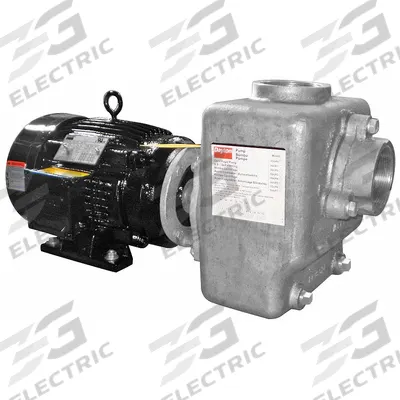 Dayton Centrifugal Pump: Self-Priming, 208-230/460V AC, 90 ft Max Head - 5 to 7-1/2 HP Self-Priming Centrifugal Pumps