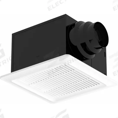 Dayton Bathroom Exhaust Fan: Ceiling, 110 cfm Max, Humidity Sensor, 2 Speed - Standard Bathroom Exhaust Fans