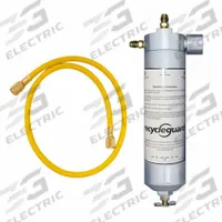 AIRSEPT A/C Recycle Guard: Automotive A/C, Aluminum, 3 Pieces, 2 21/32 in Outside Dia, 36 in (MPN 72101). Key specifications — Vehicle Model: Universal; Includes: Hose; Product Type: A/C Recycle Guard; Compatible Fluid Evacuator Manufacturer Model Number: A/C Equipment; Size: 36 in; Vehicle Make: Universal; Application: Automotive A/C; Material: Aluminum.
