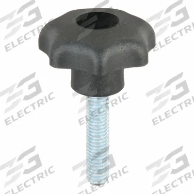 KIPP Hand Knob: 7 Point, Plastic w/ Steel Thread, M8 Thread, 35 mm Thread Lg - 7-Arm Knobs with Threaded Stud