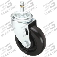 APPROVED VENDOR Stem Caster: Swivel, No Brake, 4 in Wheel Dia., 1 1/4 in Wheel Wd, 5 in Mounting Ht (MPN P12S-PB040D-SG1-001). Key specifications — attr1111099: APPROVED VENDOR; attr1111095: Black; attr1176855: Swivel.