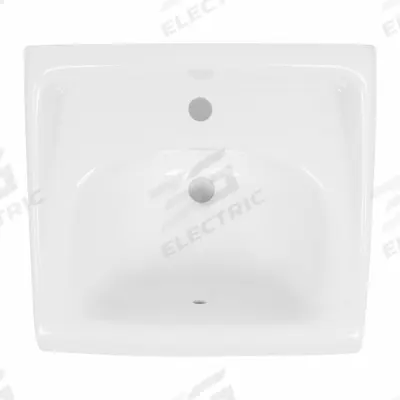 SLOAN Bathroom Sink: SS-3103, White, Ceramic, 20 3/4 in Overall Lg, 18 1/4 in Overall Wd - One-Station Wall-Mounted Bathroom Sinks without Faucets
