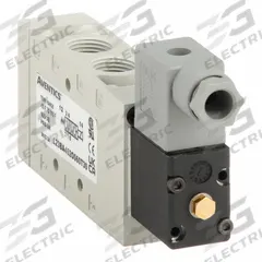 AVENTICS Solenoid Air Control Valve: Series L2, Single Solenoid, Four-Way / Two-Position, 5 Ports (MPN L23BA452O060T30). Key specifications — attr1077526: L23BA452O060T30; attr1077589: Locking; attr1077598: Solenoid Air Control Valve; attr1077600: Spring Return.