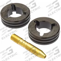 MILLER ELECTRIC Drive Roll Kit: 2-Roll, 1/16 in, V-Knurl, 1/16 in (MPN 079609). Key specifications — attr30202: Multimatic 255; attr30204: SuitCase 12VS; attr30206: Flux-Cored; attr30197: MILLER ELECTRIC; attr30194: 079609.
