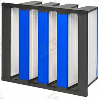 GRAINGER V-Bank Air Filter: 24 in x 24 in x 12 in, Fiberglass, Single Header, 4 Vs, MERV 14 (MPN 911TA8). Key specifications — Brand: GRAINGER; Frame or Header Material: Plastic; Media Material: Fiberglass; Filters Out: Droplet Nuclei.