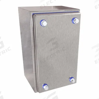 HAMMOND Enclosure: 304 Stainless Steel, 7 in x 4 in x 4 in, NEMA 12/3R/4/4X, Solid Cover - Stainless Steel Enclosures