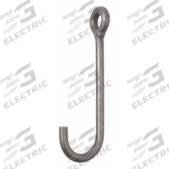 PEERLESS J-Hook: 650 lb Working Load Limit, 80 Hook Grade, Alloy Steel, 1/2 in Material Thick, Plain (MPN JCA050). Key specifications — Color: Silver; Brand: PEERLESS; Visual Indicator Markings: None.
