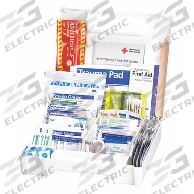 AMERICAN RED CROSS First Aid Kit and Housing: Vehicle, 10 People Served, 138 Components - General Purpose First Aid Kits
