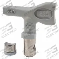 GRACO Airless Spray Gun Tip: Tips for Airless Spray Guns, Airless Spray Gun Tip, 0.025 in Tip Size (MPN XHD225). Key specifications — Product Type: Airless Spray Gun Tip; Compatible with Manufacturer Model Number: XHD001; Brand: GRACO; Color: Gray; Compatible with Series: XTR; Product Grouping: Tips for Airless Spray Guns.