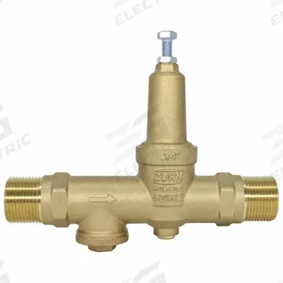 WILKINS Pressure Reducing Valve: MSolder x MNPT, 3/4 in Pipe Size, Brass - Standard Capacity Water Pressure Regulators