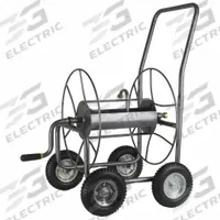 Hose Cart: 400 ft (5/8 in I.D.), 18 1/2 in Reel Dia, Gray, 4 Wheels, 27 in L x 18 in W x 38 in H (MPN HT-4EZ). Key specifications — Includes Hose: No; Overall Dimensions: 27 in L x 18 in W x 38 in H; Reel Color: Gray; Hose Capacity: 400 ft (5/8 in I.D.); Brand: YARD BUTLER.