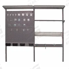 TRITON PRODUCTS Modular Wall Storage: 66 in x 16 in x 63 in, Epoxy Coated, Gray (MPN 1740). Key specifications — Product Type: Shelving Unit; Color: Gray; Material: Steel; Brand: TRITON PRODUCTS; Finish: Epoxy Coated; Includes: (3) Hang Rails; Mounting Type: Wall Mount.