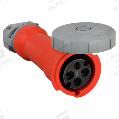 HUBBELL Pin and Sleeve Connector: Orange, 125/250V AC, Single Phase, 30 A, 3 Pole - Washdown-Rated Connectors