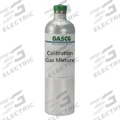GASCO Calibration Gas: Nitrogen, Disposable, +/-5% Accuracy, HCL, Calibration Gas, Calibration Gas (MPN 34L-HCL-30). Key specifications — For Use With: All OEM Gas Detectors; Background Gas: Nitrogen; Brand: GASCO; Gas Mixture: Hydrogen Chloride 30 ppm; Reusability: Disposable.