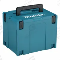 MAKITA Tool Case: 15 1/2 in W 11 3/4 in D 12 1/2 in H, Plastic, Teal, Hinged Lid, 0 Compartments (MPN 197213-3). Key specifications — attr1116905: Teal; attr1116917: Hinged; attr1116946: MAKITA; attr1116904: Latch.