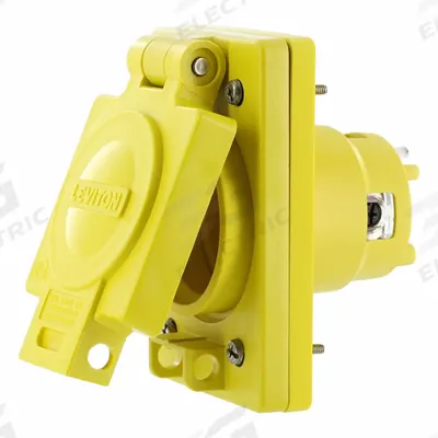 LEVITON Flush Mounting Locking Receptacle: 30 A, 120/208V AC - Unmetered Surface Power Outlets