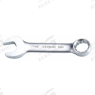 WESTWARD Combination Wrench: Alloy Steel, Satin, 17 mm Head Size, 5 in Overall Lg - Metric 12-Point Combination Wrenches