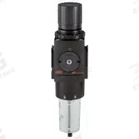 ARO Filter-Regulator: 3000 Series, 3/4 in NPT, 236 cfm, 5 micron, 0 psi to 140 psi, Manual Drain (MPN P39454-110). Key specifications — attr109419: ARO; attr109429: Aluminum; attr109463: No; attr109468: 3000.
