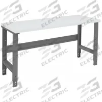 TENNSCO Workbench: Adj Ht, Plastic, 60 in x 30 in, 1,200 lb Overall Load Capacity, Gray (MPN WBA-1-3060P). Key specifications — Brand: TENNSCO.