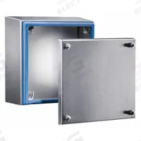RITTAL Enclosure: 304 Stainless Steel, 8 in x 8 in x 5 in, NEMA 1/12/13/3/3X/4/4X, Solid Cover (MPN 1672600). Key specifications — Brand: RITTAL; Closure Method: Screws; Enclosure Material: 304 Stainless Steel; Knockouts: Not Included.