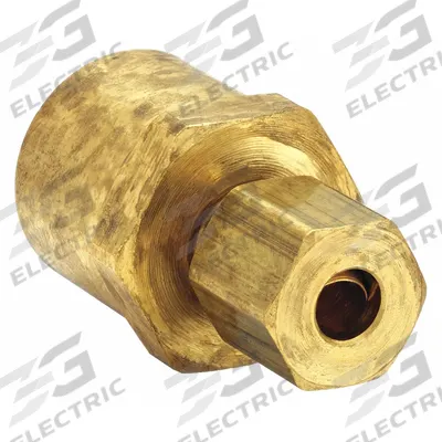 PARKER Compression Fitting Adapter: 3/16 in OD x 1/4 in Pipe Fitting Size, Brass - Standard Sleeve Brass Compression Fittings