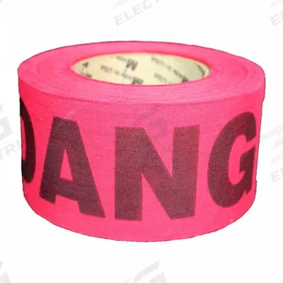 APPROVED VENDOR Barricade Tape: 135 ft Lg, 2 in Wd, Danger Legend, Wood Fiber - General Danger Messaging Barrier Tape