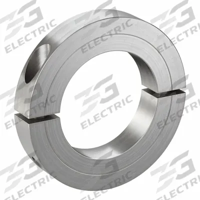 CLIMAX METAL PRODUCTS Shaft Collar: 2-Piece, Inch, Round, Clamp-On, 2 5/8 in Bore Dia - Stainless Steel Recessed-Screw Shaft Collars