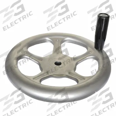 JW WINCO Spoked Hand Wheel: Spoked, Revolving Handle, 316 Stainless Steel, 14 mm Bore - Spoked Hand Wheels with Revolving Handle