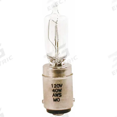 EDWARDS SIGNALING Halogen Bulb: Halogen, Double Contact Bayonet (BA15d), (T) Tubular, T4 - BA15d Double-Contact Bayonet Base Lamps