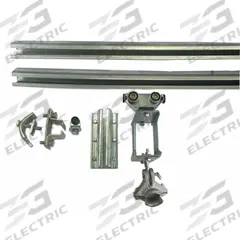 DAYTON Festoon System Kit: C-Rail, 100 ft – 100 ft, 130 ft Min Cable/Hose Required, Round (MPN 7CZ46). Key specifications — Brand: DAYTON; Compatible Cable Type: Round; Included Components: End Stops; Track Type: C-Rail.