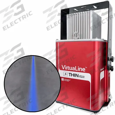 LASERGLOW TECHNOLOGIES Fixed Image Projector: Projector and Lens, Straight Line, Blue - Crane Safety LED Spot Light Projectors