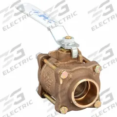 APOLLO Manual Two-Way Ball Valve: 1 1/2 in Size, Bronze, Straight, Sweat x Sweat, Three-Piece, Lever (MPN 82LF20701). Key specifications — Brand: APOLLO; Handle: Lever.