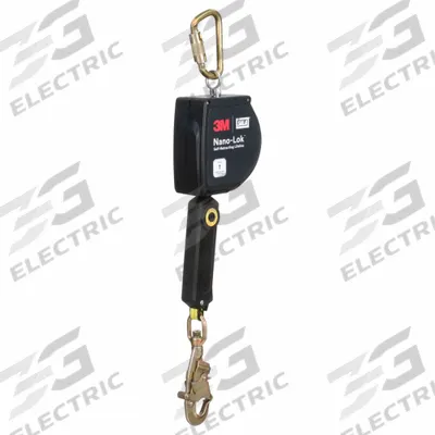 DBI-SALA Self Retracting Lifeline: Steel Carabiner Anchor, Harness Steel Snap Hook - Mounted SRLs