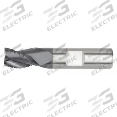 WIDIA HANITA Roughing End Mill: Carbide, AlTiN Coated, 3 Flute, 3/8" Mill Dia, 1" LOC, 0.02" Rad (MPN 4Q0310014XW)