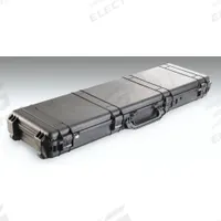 PELICAN Protective Case: 13 1/2 in x 50 1/2 in x 5 1/4 in, No Foam, Black, 2 Wheels, 23 lb Wt (MPN 1750NF). Key specifications — Brand: PELICAN; Material: Plastic; Closure Type: Double Throw.