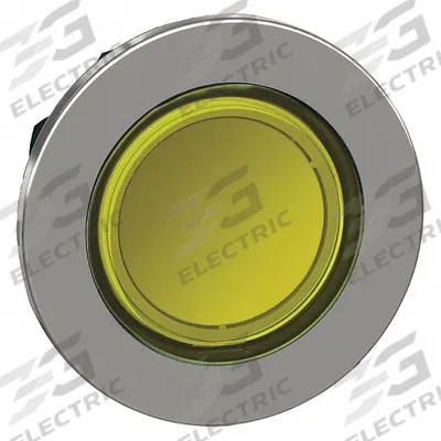 SCHNEIDER Flush Push Button: 30 mm Mounting Size, Metallic - Illuminated Flush-Mount Push-Button Operators