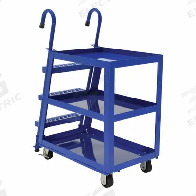APPROVED VENDOR Vertical-Access Utility Cart: 1,000 lb, 36 in L x 22 in W Shelf - Vertical-Access Utility Carts with Lipped Metal Shelves