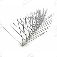 BIRD-X Bird Repellent Spikes: Wide, Plastic Base, Clear, 50 ft Overall Lg, Stainless Steel Spikes (MPN EWS-50). Key specifications — Brand: BIRD-X; Spike Material: Stainless Steel; Targeted Birds: Starlings; Base Material: Plastic; Ledge Width: Wide.