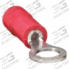 PANDUIT Ring Terminal: Red, Vinyl Insulation, #10 Stud Size, 22 AWG to 16 AWG Wire Sizes, 600 V (MPN PV18-10R-CY). Key specifications — attr1308027: PANDUIT.