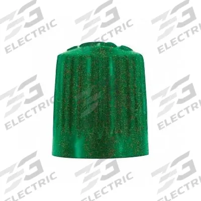 HALTEC Sealing Valve Cap: Tire Valve Caps, Nitrogen, Round, Green, 1/4 in Overall Lg