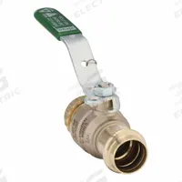 VIEGA PROPRESS Manual Two-Way Ball Valve: 3/4 in Size, Bronze, Straight, Press x MGHT, Two-Piece (MPN 79876). Key specifications — Brand: VIEGA PROPRESS; Handle: Locking Lever.