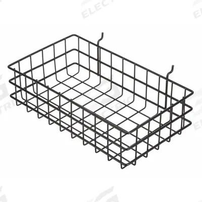 MARLIN STEEL WIRE Storage Basket: Display Basket, Steel, Powder Coated, Black (MPN 923-01) - Machining