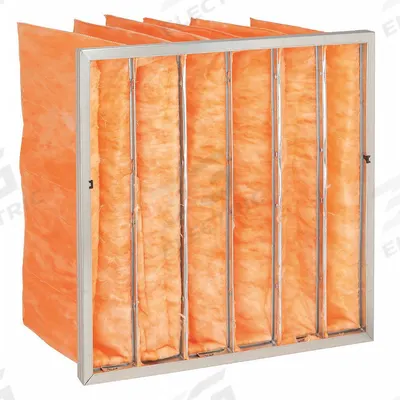 GRAINGER Pocket Air Filter: 24 in x 24 in x 15 in, MERV 11, Orange, Synthetic - MERV 11 Pocket Air Filters