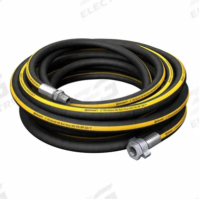 CONTINENTAL Heavy Duty Air Hose Assembly: 2 in Hose Inside Dia., Black - CPE Air Hose Assemblies with CPE Cover