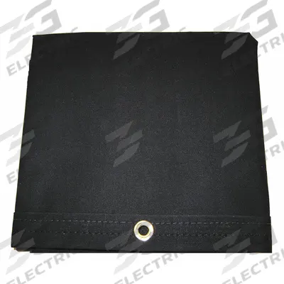 MAURITZON Tarp: 9.5 ft Lg, 7.33 ft Wd, Heavy Duty, 20 mil, Cotton Canvas, Black - Canvas Tarps